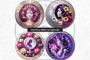 Women's Day Round Cliparts V3, a Seasonal Illustration by ThatsDesignArt (Thumbnail 4 of 11)
