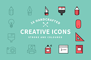 Flat Creative Icon Set, a Graphic by Goods By Pixel (Thumbnail 1 of 3)