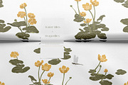 Water Lilies and Dragonflies Pattern, a Pattern Graphic by MouseGrey (Thumbnail 2 of 13)