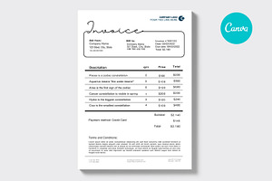 Editable Invoice Template - CANVA, a Templates & Theme by iloveTemplate