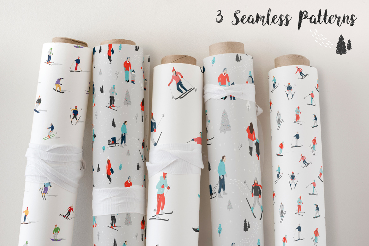 Christmas & Winter Prints & Patterns, a Person Illustration by Dasha_D (Photo 3 of 5)