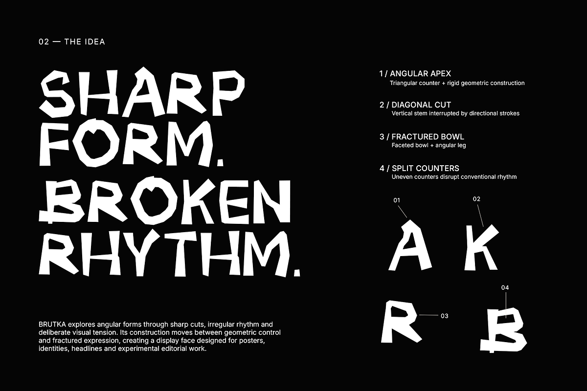 BRUTKA - Experimental Display Font, a Handwritten Font by Hasbi Creative (Photo 2 of 12)