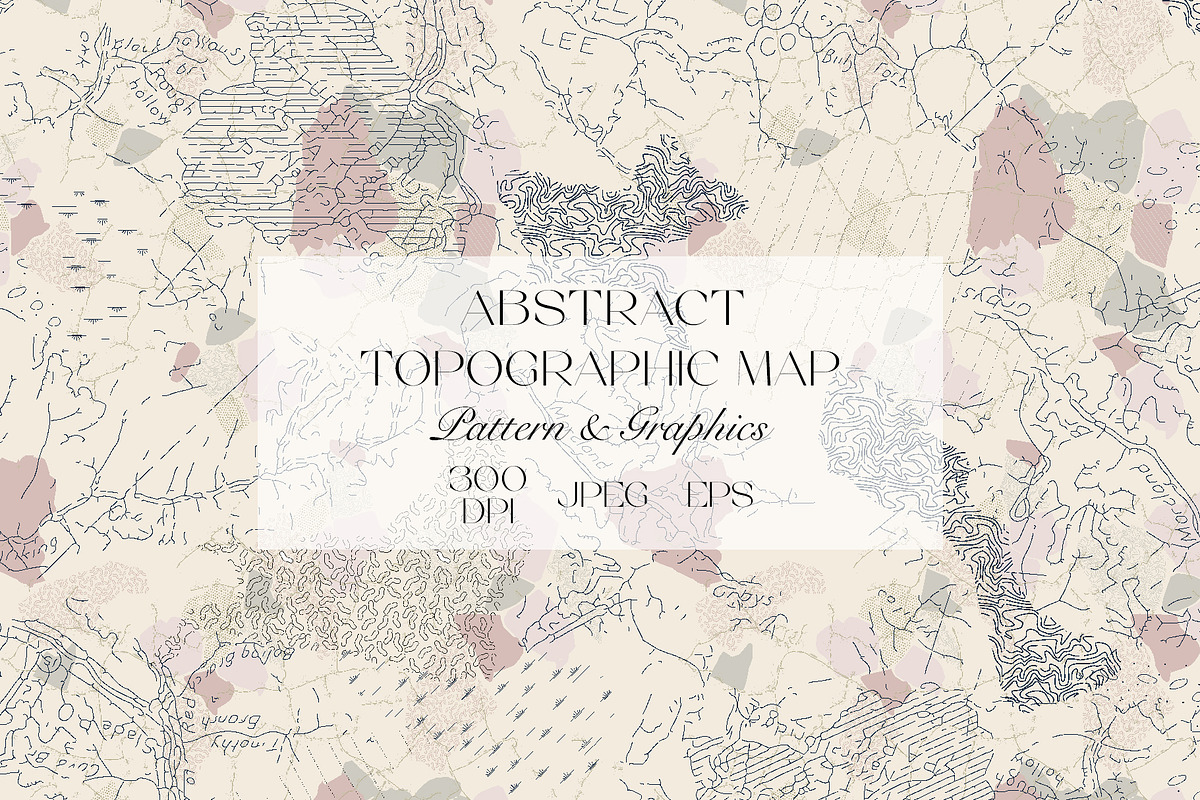 Abstract Topographic Map Pattern, a Pattern Graphic by StudioGlouna (Photo 1 of 5)