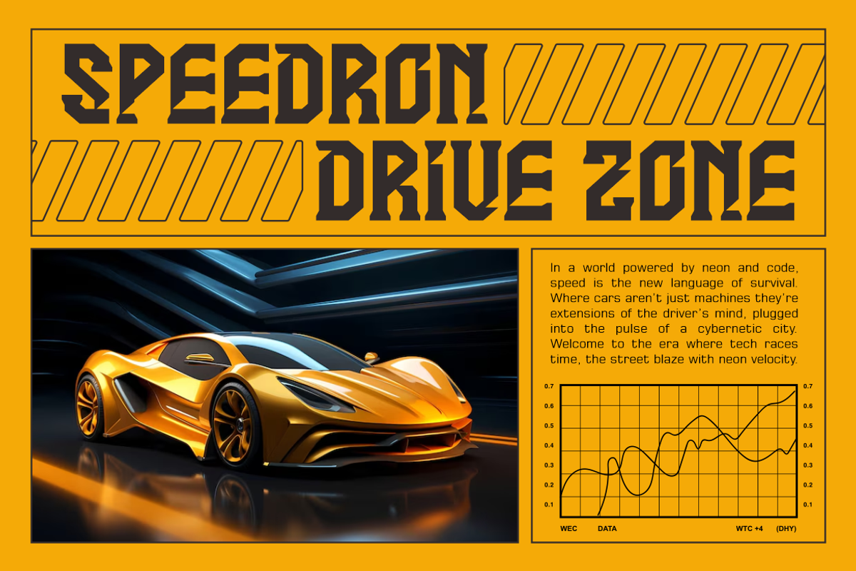 Speed Buster Futuristic Cyberpunk, a Font by PutraCetol Studio (Photo 4 of 5)