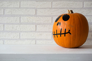 Orange halloween pumpkin