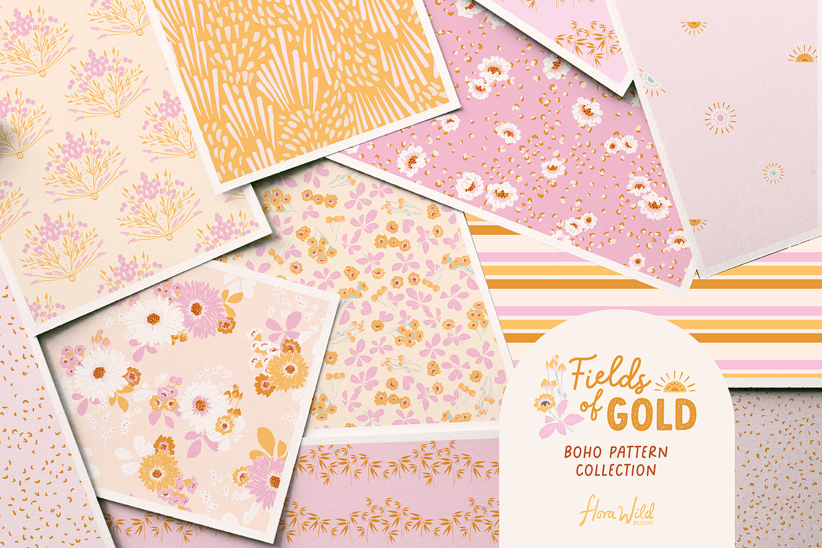Summer Boho Pattern Collection, a Pattern Graphic by Flora Wild Designs (Photo 1 of 6)