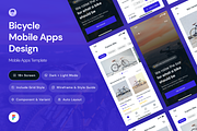 Bicycle Mobile App UI Kit Template, an UI Kit Template by andrisetiawannn (Thumbnail 1 of 3)