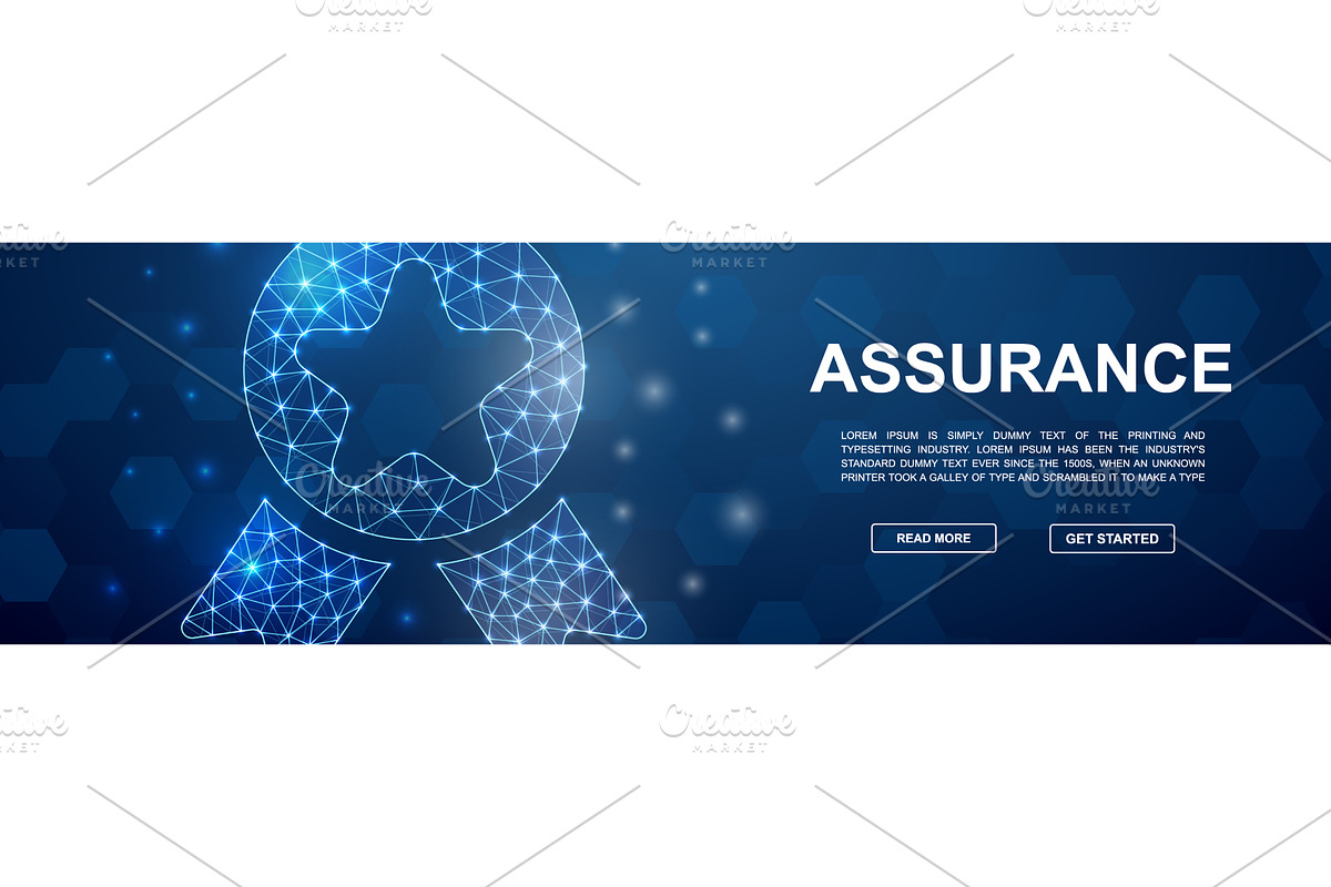Award polygonal horizontal banner, a Texture Illustration by GraphiShop