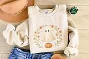 Cute Ghost Pumpkin PNG, Fall, an Illustration by SharpMarketplace (Thumbnail 8 of 9)