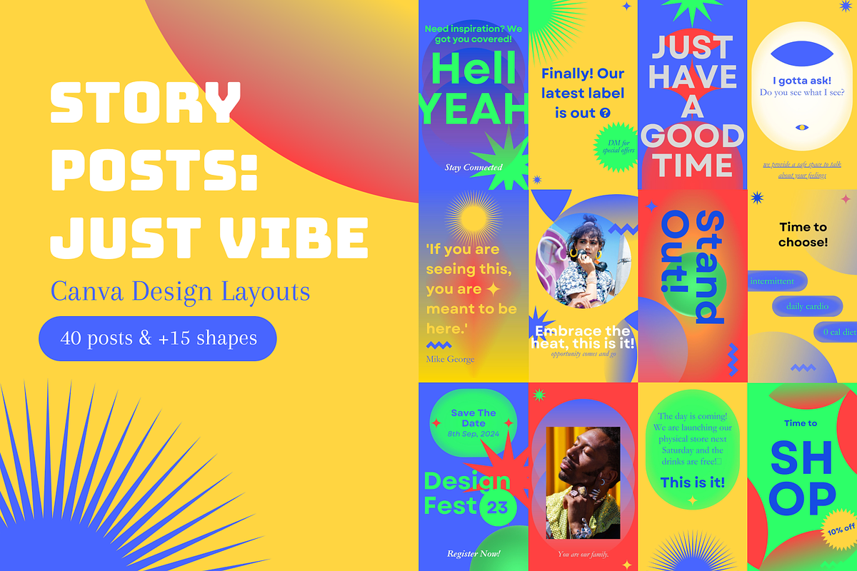 40 Creative Canva Story Layouts, a Social Media Template by Designs by Tan (Photo 1 of 7)