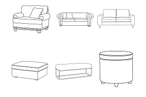 Chairs & Sofas Furniture Set 1