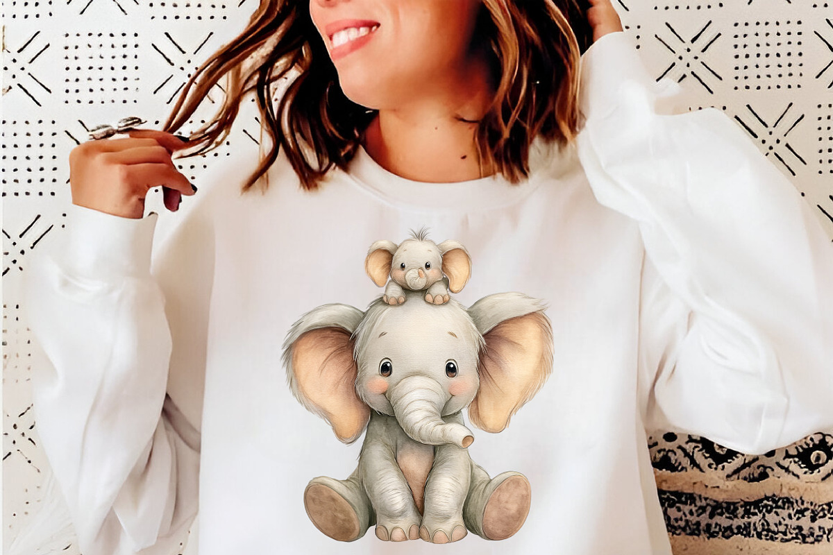 Mom and baby animals clipart, an Illustration by SinaCreation (Photo 3 of 8)