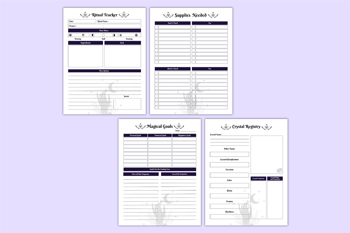 2026 Witchy Planner Canva Template, a Stationery Template by Mustafiz (Photo 6 of 6)