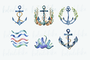 Seafaring Serenity Nautical Elements, a Decorative Illustration by Kaleidokika (Thumbnail 2 of 6)
