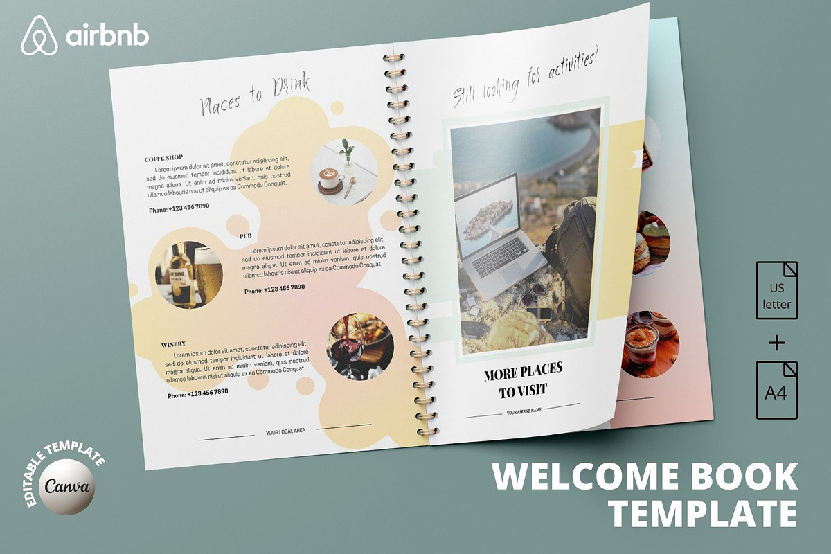 Airbnb Welcome Book Templates, a Magazine Template by MediaKitTemplates (Photo 3 of 6)