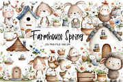 Farmhouse Spring Clipart Bundle, an Illustration by Designworld (Thumbnail 1 of 5)