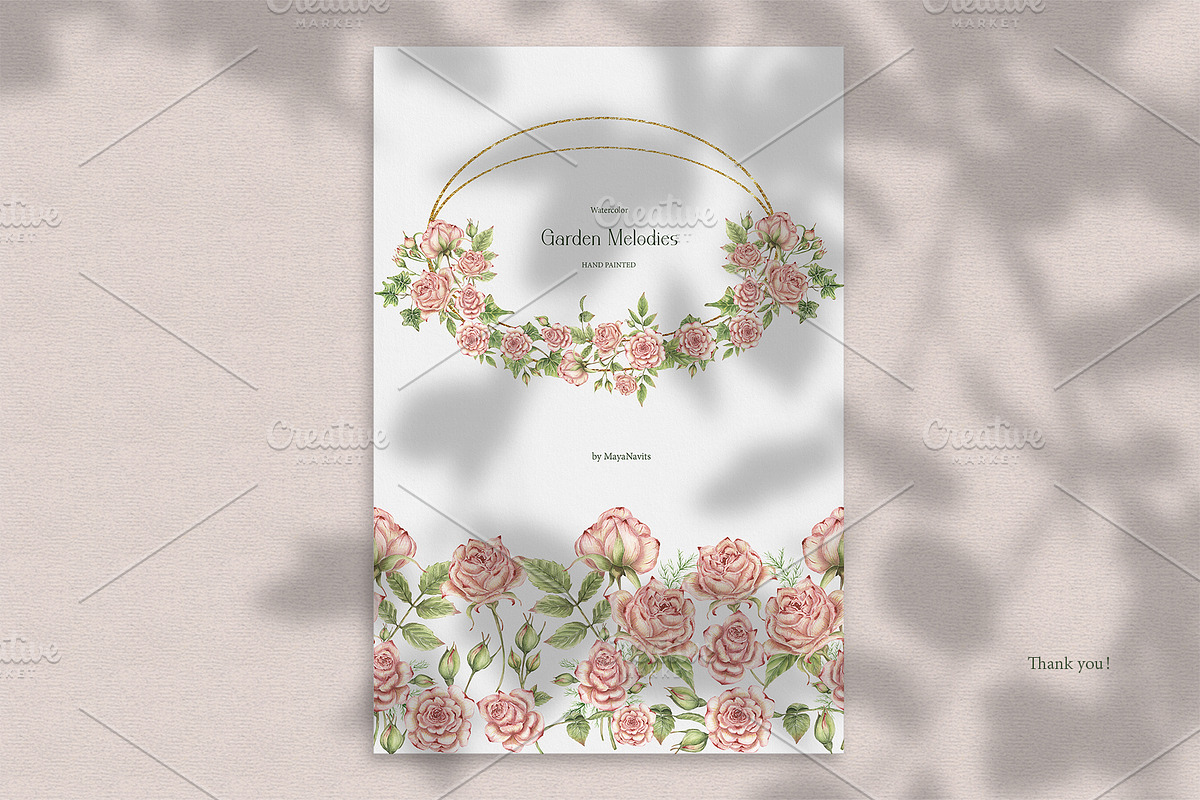 Watercolor Garden Melodies, a Decorative Illustration by MayaNavits (Photo 9 of 10)