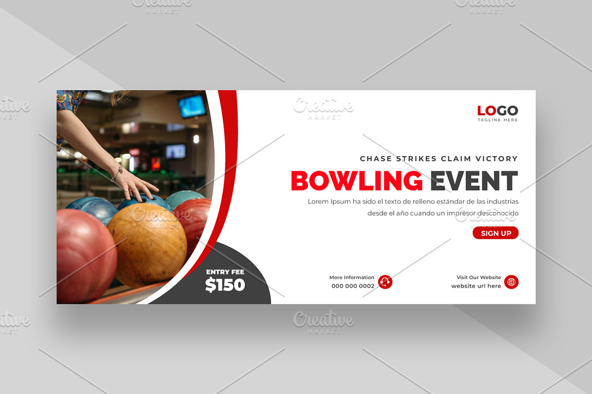 Bowling contest social media cover, a Social Media Template by Designgrove (Photo 2 of 3)