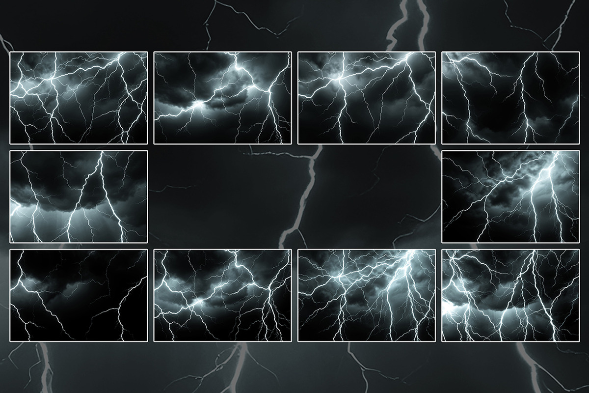 Dramatic Lightning Bolt Overlays, a Background Graphic by Partikusi Design (Photo 3 of 3)