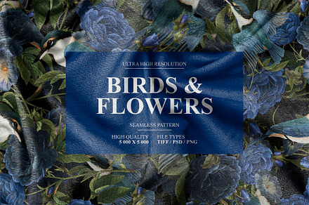 Birds & Flowers. Seamles Pattern