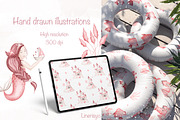 Mermaid- baby collection, an Animal Illustration by Linerisyart (Thumbnail 6 of 12)