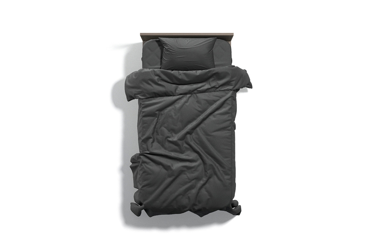 Black Wooden Single Bed 3D Model, an Object 3D Model by rebrandy (Photo 6 of 10)