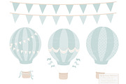 Pastel Hot Air Balloons & Patterns, an Illustration by Amanda Ilkov (Thumbnail 3 of 5)