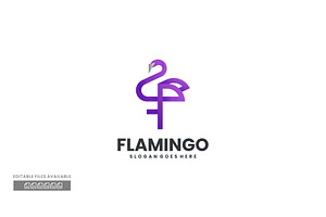 Flamingo Gradient Colorful Logo