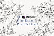Procreate flower stamp, peony brush, a Brush Add-On by AnnaPolitmerskaja (Thumbnail 1 of 5)