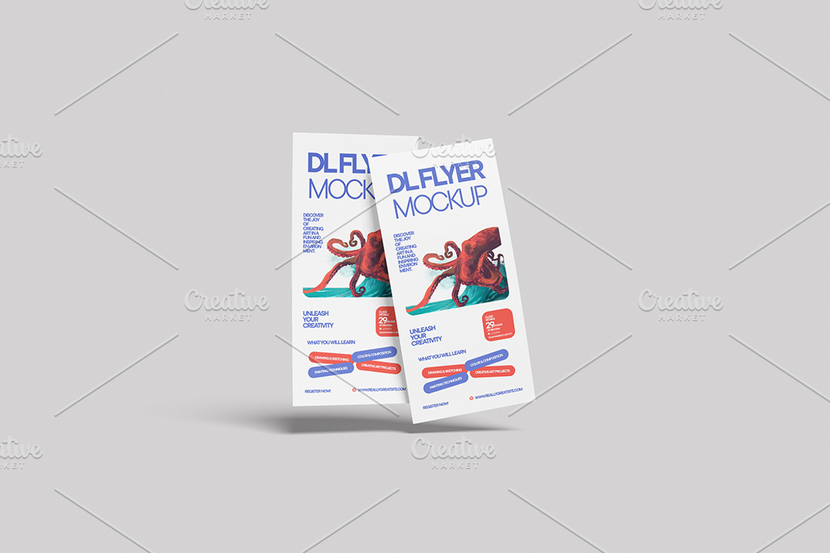 Clean DL Flyer Mockup, an Advertising Mockup by Gatamotion (Photo 2 of 5)