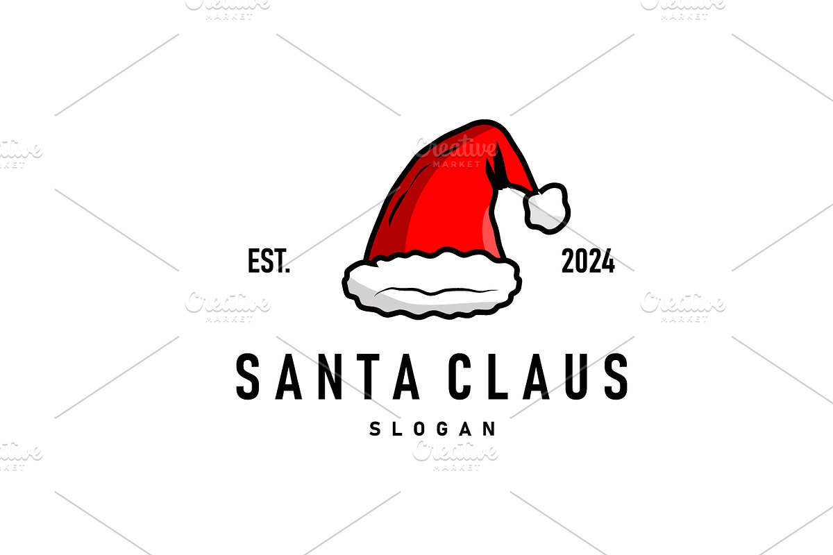 santa hat logo christmas celebration, a Branding & Logo Template by Maylianaw28