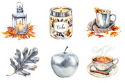 Silver Autumn Clipart, an Illustration by CreationArt (Thumbnail 5 of 5)