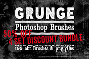 Grunge Texture Photoshop Brushes 50%, a Brush Add-On by Clikchic Designs (Thumbnail 1 of 13)