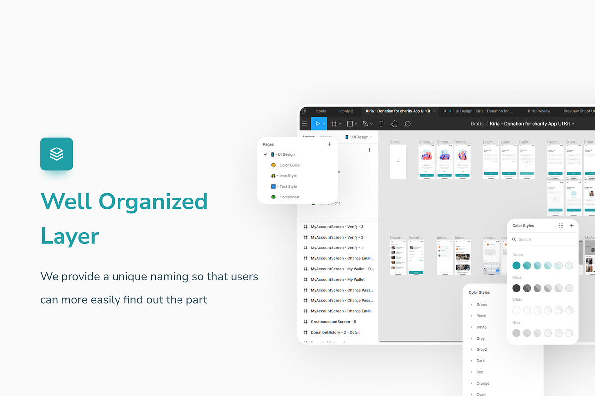 Kiria - Donation App UI KIT, an UI Kit Template by hellorizalahmadd (Photo 3 of 6)