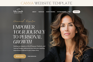 Coaching Website Template Canva Site