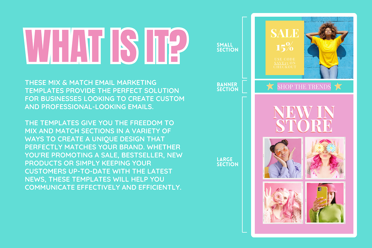 Colorful Newsletter Templates, an Email Template by SunshineStudioBoutique (Photo 2 of 9)