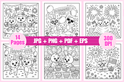 Us 4th July Coloring Pages For kids, a Seasonal Illustration by Coco Bloom (Thumbnail 2 of 3)