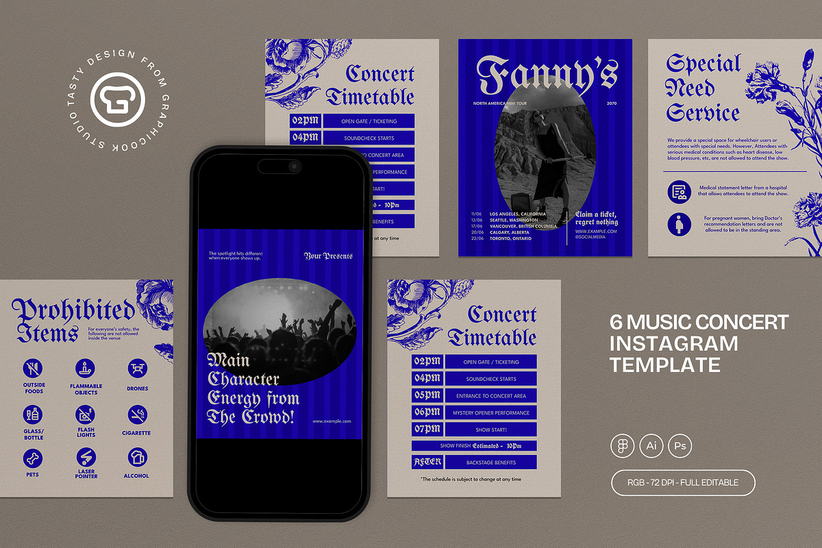 Music Concert Instagram Template, a Social Media Template by graphicook (Photo 1 of 3)