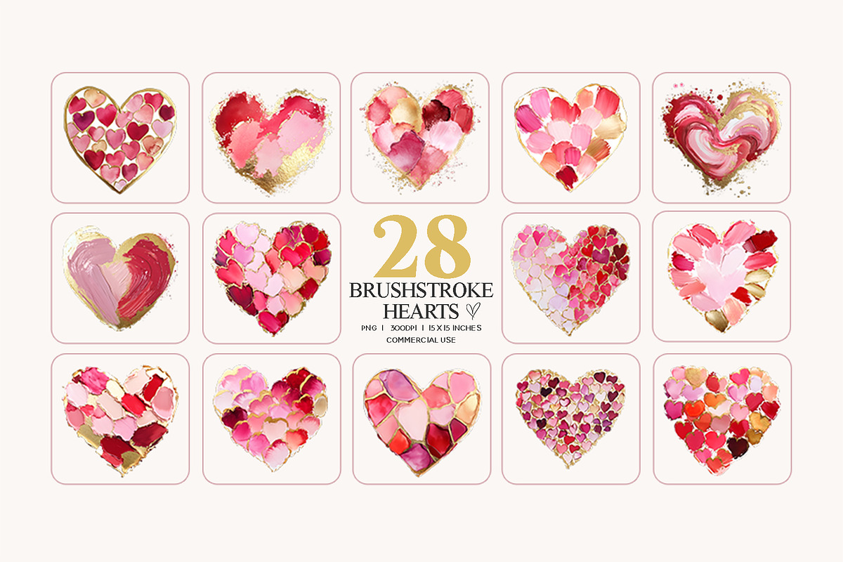 Abstract Brushstroke Valentine Heart, a Seasonal Illustration by Bijou Bay (Photo 3 of 3)