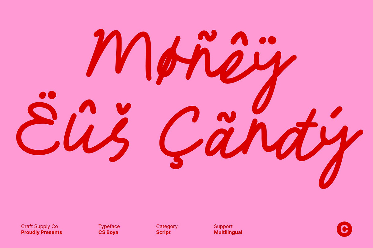 CS Boya – Monoline Script Font, a Script Font by Craft Supply Co. (Photo 5 of 8)