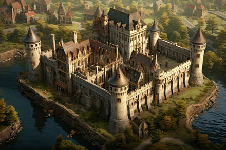 Fantasy landscape with castle and la, a Photo by Iftikhar Alam