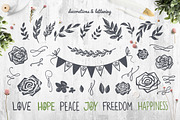 The Day of Peace Vector Collection, a Decorative Illustration by Elena Paletskaya (Thumbnail 3 of 6)