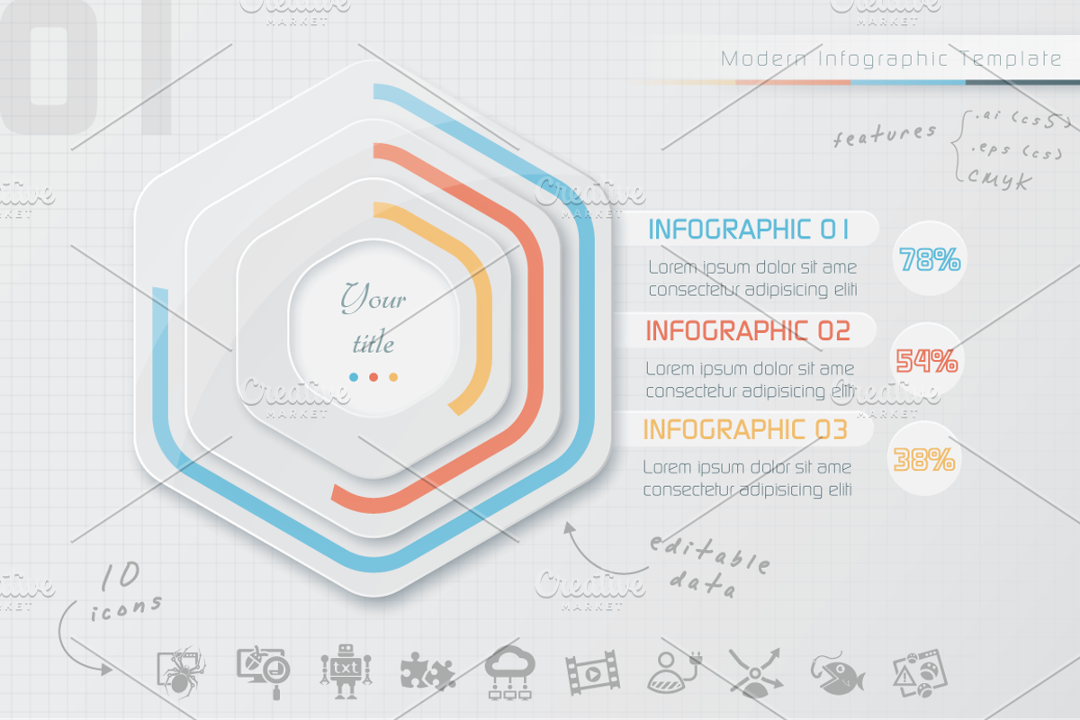 Modern Infographic Template (1), a Presentation Template by Infographic Paradise
