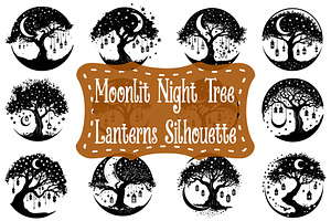 Celestial Dream Tree Silhouette, an Illustration by Gfx_Store