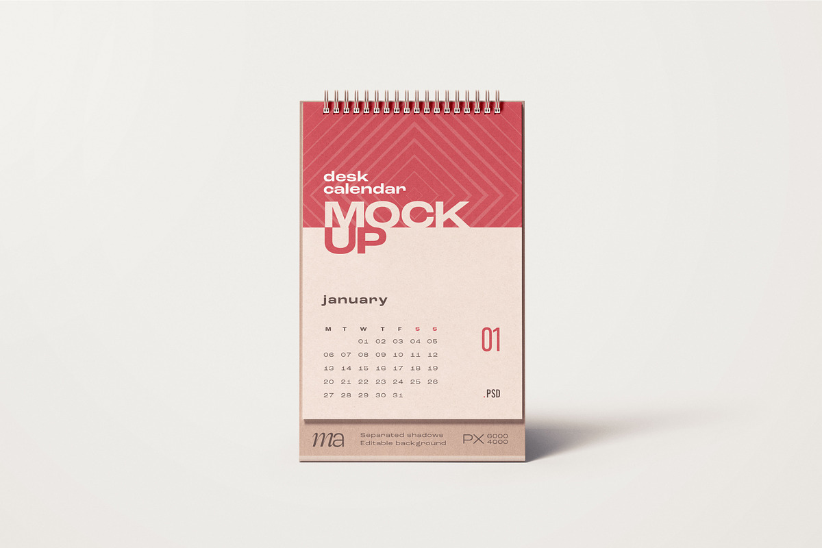 Vertical Desk Calendar Mockup Set, a Print Template by mockupatelier (Photo 7 of 11)