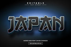 Japan 3D Editable Text Effect