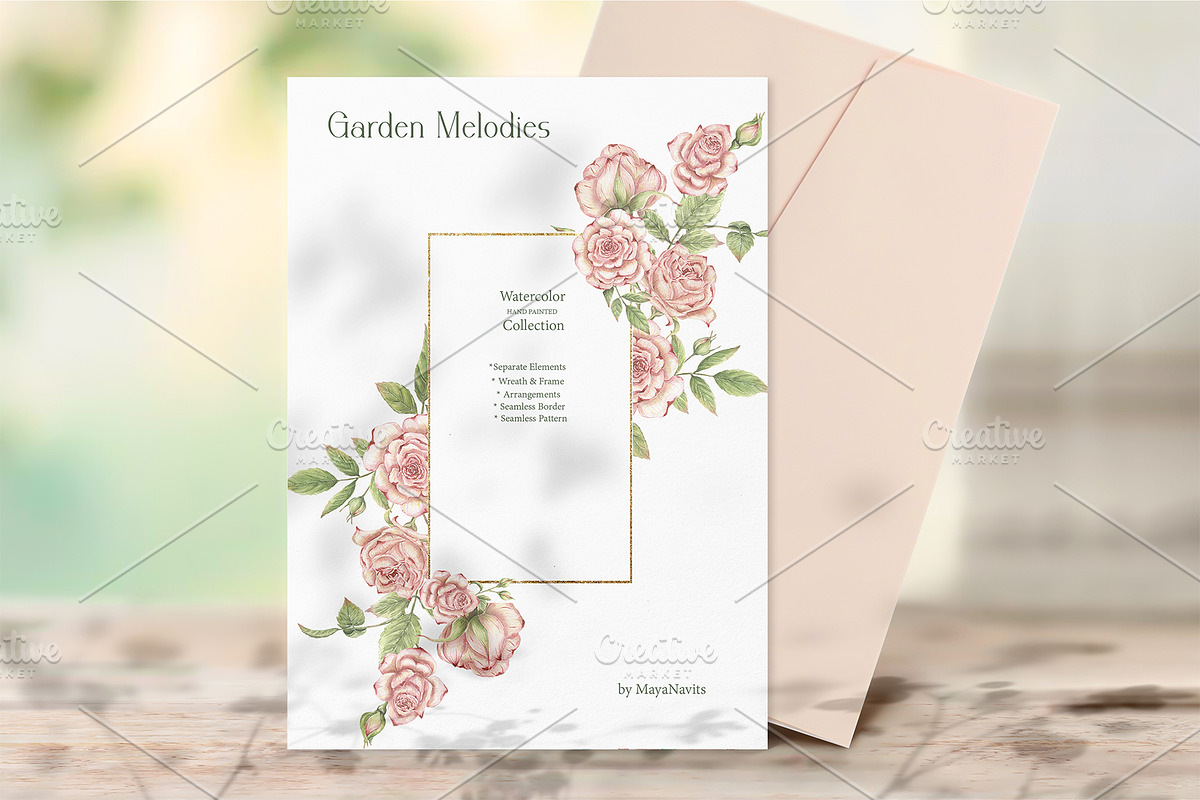 Watercolor Garden Melodies, a Decorative Illustration by MayaNavits (Photo 2 of 10)