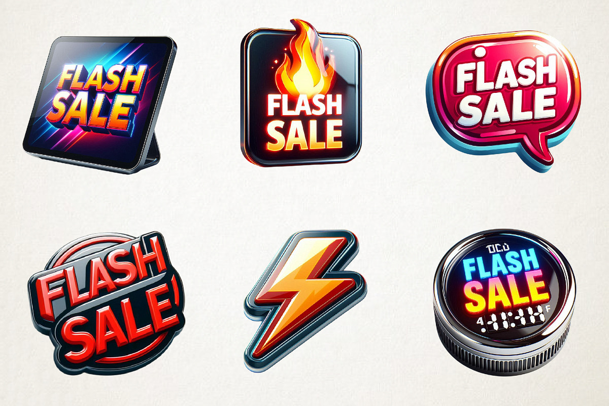 Black Friday Flash Sale PNG Bundle, an Illustration by RobertsArt (Photo 2 of 7)