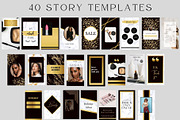 100 Black Gold Instagram Templates,, a Social Media Template by MORION (Thumbnail 2 of 4)