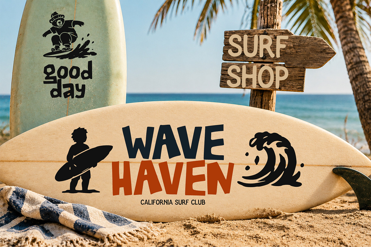 Surf Crasher is a rough bold font, a Handwritten Font by cocodesign (Photo 5 of 7)